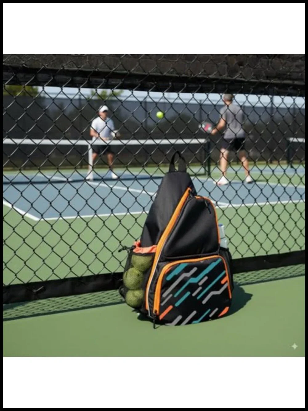 Sling Bag with Shoe Compartment - Crossbody Backpack for Pickleball, Holds 2